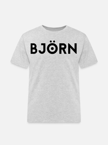 Prénom Björn - T-shirt Workwear homme - gris chiné