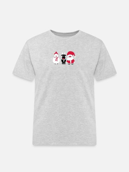 noël équipe 3 - T-shirt Workwear homme - gris chiné