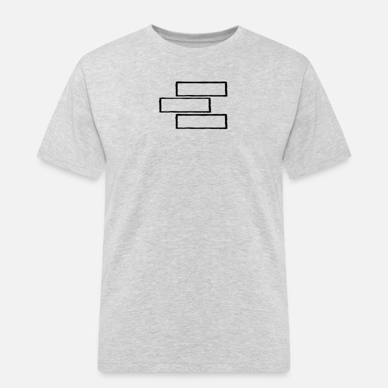 3 rectangular frame - Men's Workwear T-Shirt - heather grey