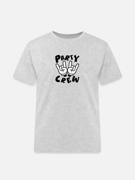 Party Crew Hand Funny - Men's Workwear T-Shirt - heather grey