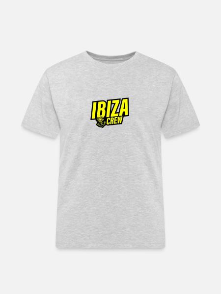 Ibiza Crew Anchor Palm Tree Heart Love - Men's Workwear T-Shirt - heather grey