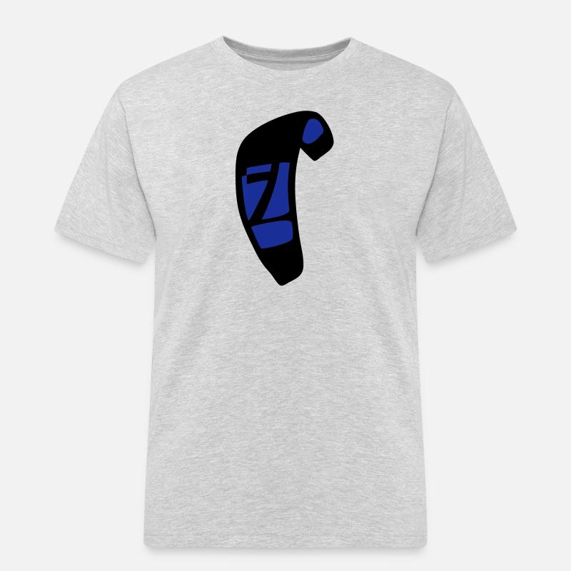 kite_n7_vec_2 de - Männer Workwear T-Shirt - Grau meliert