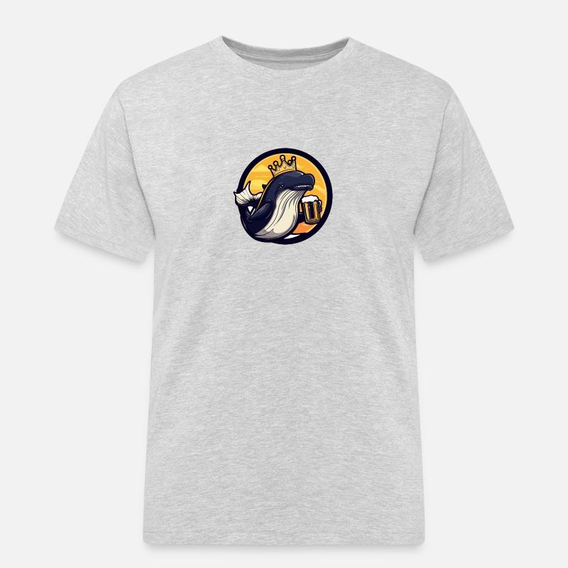 Wal Bier Comic - Männer Workwear T-Shirt - Grau meliert