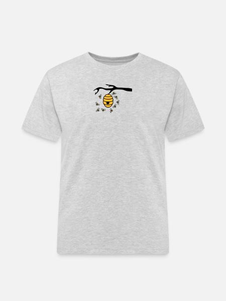 Beehive Branch - Men's Workwear T-Shirt - heather grey
