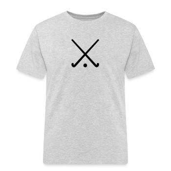 Field hockey - Men's Workwear T-Shirt - heather grey - Front - AI Model Male 185 dark (185cm)