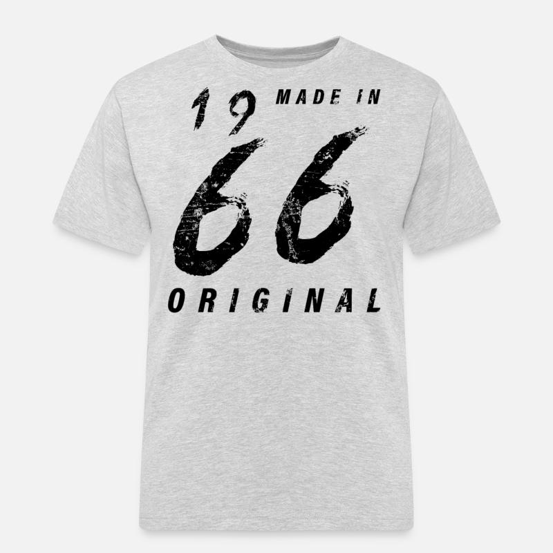 Made In 1966 Originale Compleanno Grunge Distressed - Maglietta da lavoro per uomo - grigio melange