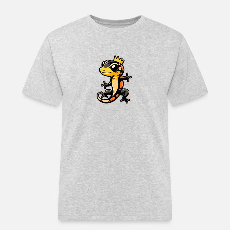 Lizard Comic Crown - Men's Workwear T-Shirt - heather grey