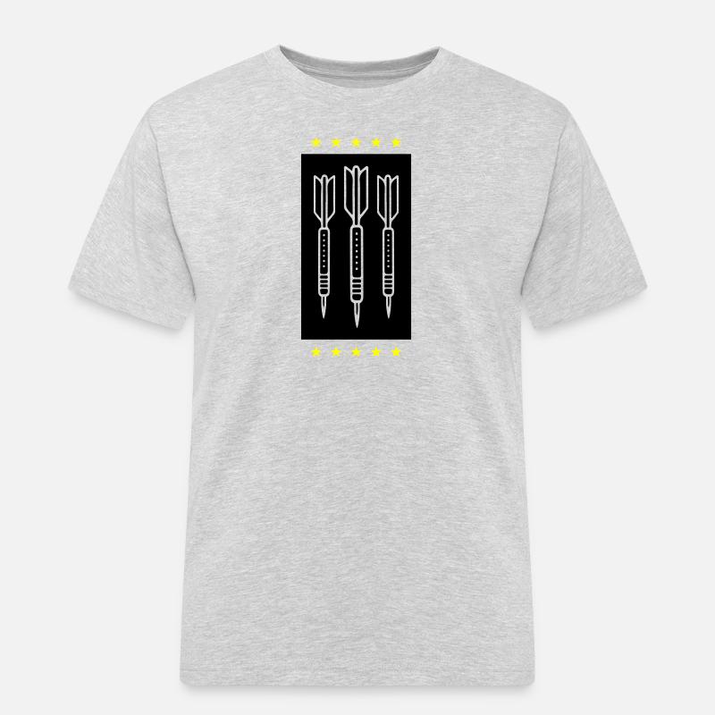 Darts Team Dartpfeile Symbol - Männer Workwear T-Shirt - Grau meliert