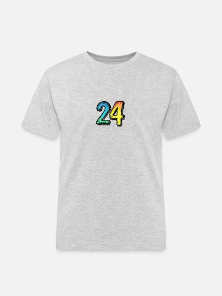 24 Number symbol - Men's Workwear T-Shirt - heather grey
