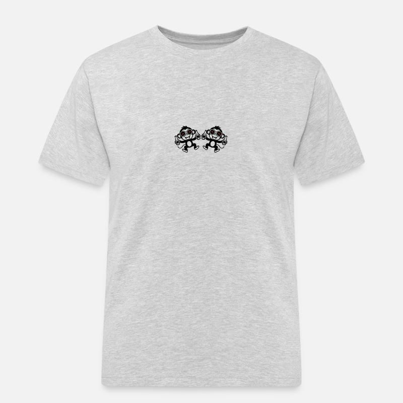 Affe Bier Party Team - Männer Workwear T-Shirt - Grau meliert