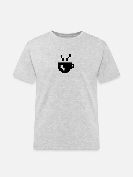 Coffee Pixel - Men's Workwear T-Shirt - heather grey