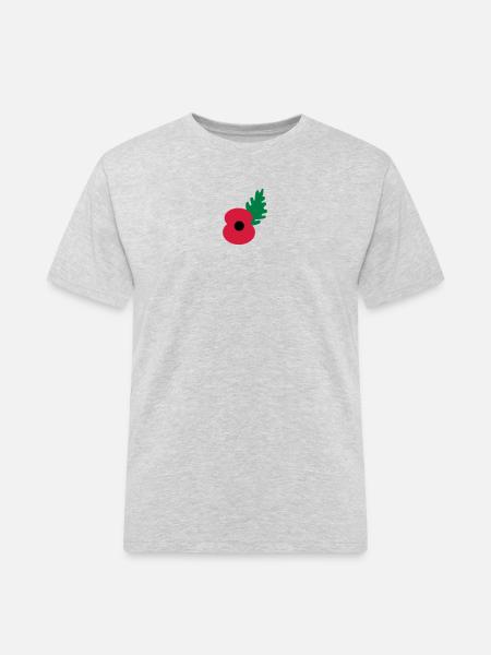 Mohnblüte by_patjila - Männer Workwear T-Shirt - Grau meliert