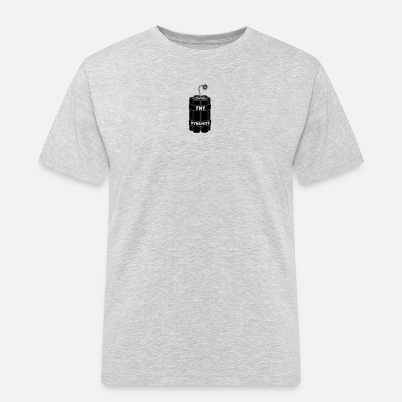 Sieben brennende Dynamitstangen - Männer Workwear T-Shirt - Grau meliert
