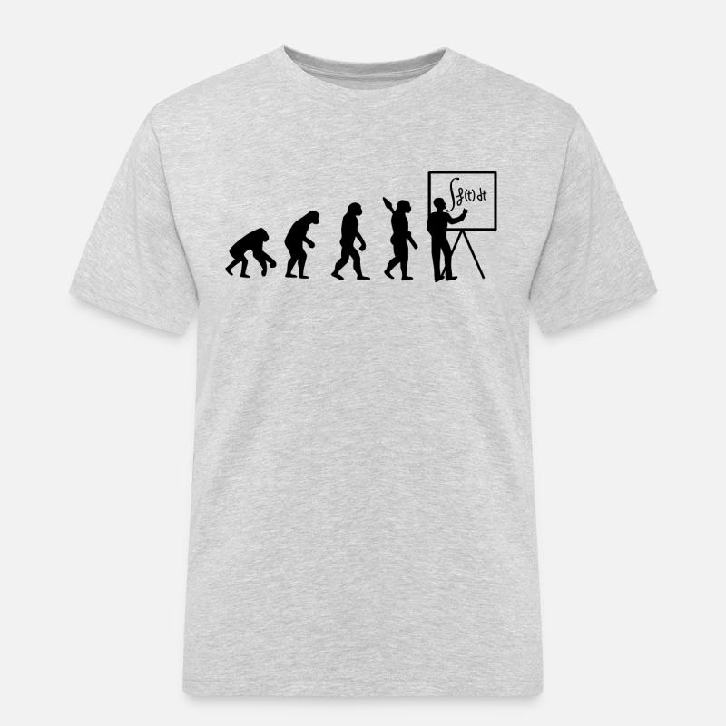 Evolution leads to math - Men's Workwear T-Shirt - heather grey