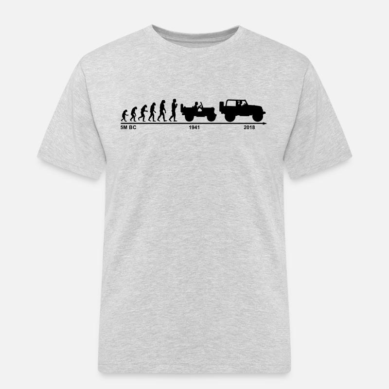 jeep evolution - Männer Workwear T-Shirt - Grau meliert
