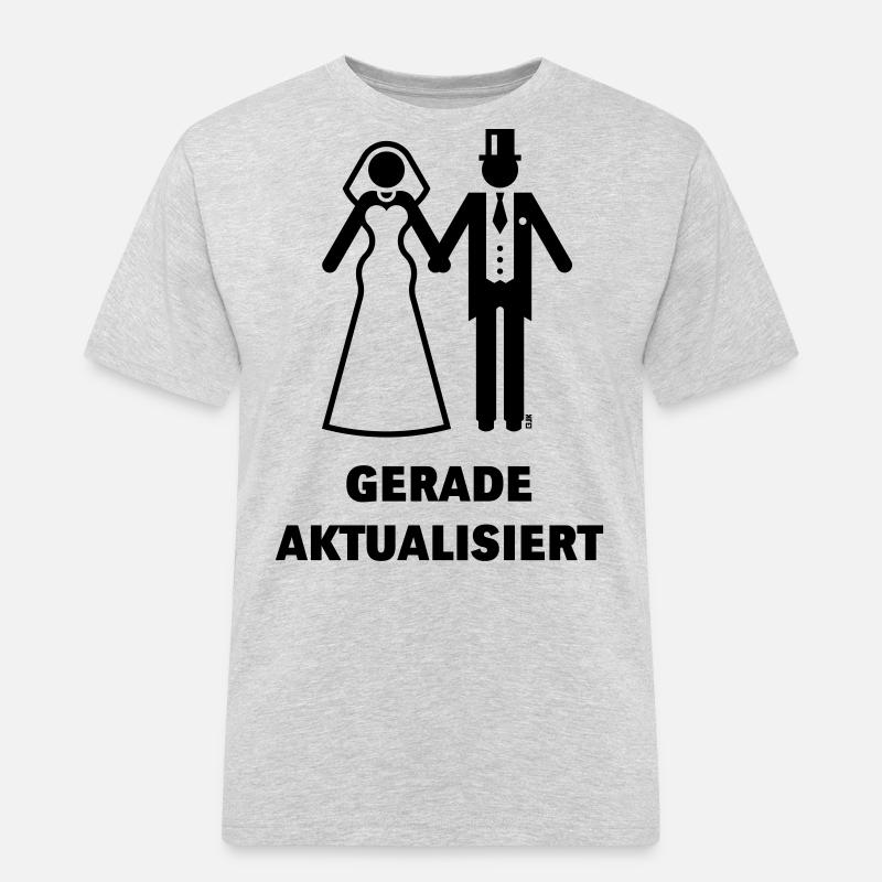 Gerade Aktualisiert (Nerd Flitterwochen Hochzeit) - Männer Workwear T-Shirt - Grau meliert