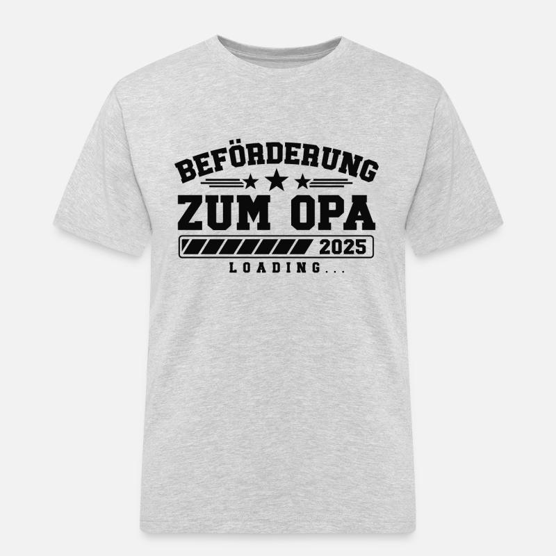 Beförderung zum Opa 2025 loading - Männer Workwear T-Shirt - Grau meliert