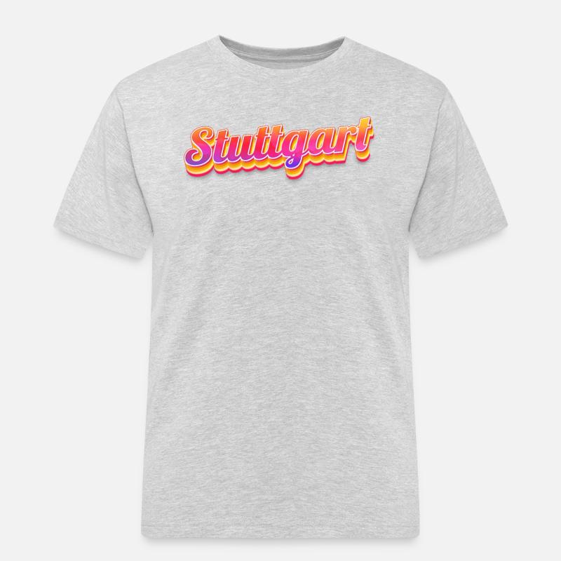 Stuttgartererin Stuttgarterer Stuttgarter - Männer Workwear T-Shirt - Grau meliert