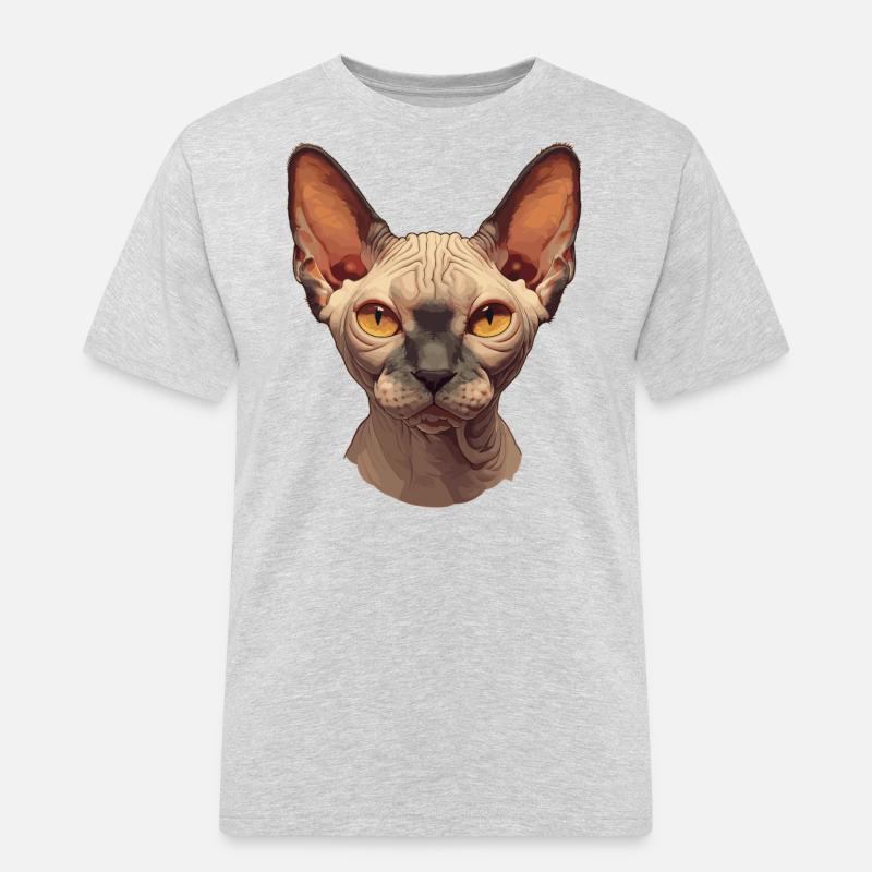 Sphynx Kätzchen Sphynx Katze - Männer Workwear T-Shirt - Grau meliert