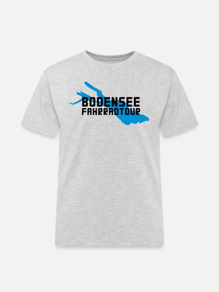 Bodensee Fahrradtour - Männer Workwear T-Shirt - Grau meliert