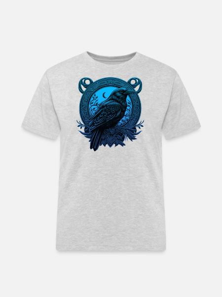 Raven Celtic - Men's Workwear T-Shirt - heather grey