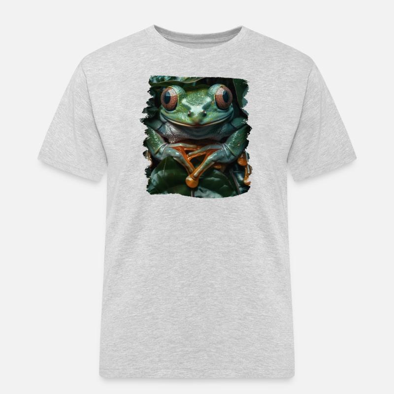 Tree Frog Baumfrösche Baumfrosch - Männer Workwear T-Shirt - Grau meliert