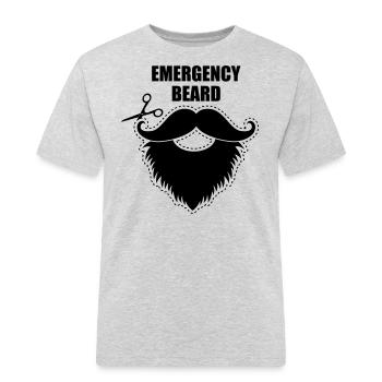 Schnurrbart Bart hipster - Männer Workwear T-Shirt - Grau meliert - Vorne - AI Model Male 185 dark (185cm)