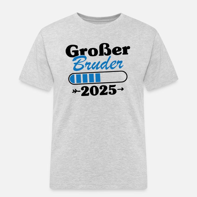 Großer Bruder Loading 2025 - Männer Workwear T-Shirt - Grau meliert