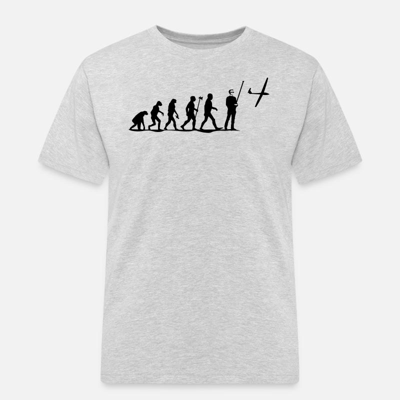 evolution modellfliegen - Männer Workwear T-Shirt - Grau meliert