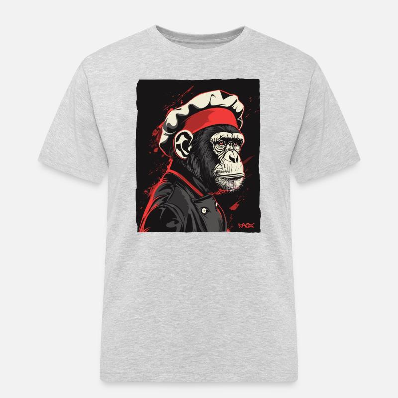 Monkey Chef et Monkey Chef - T-shirt Workwear homme - gris chiné