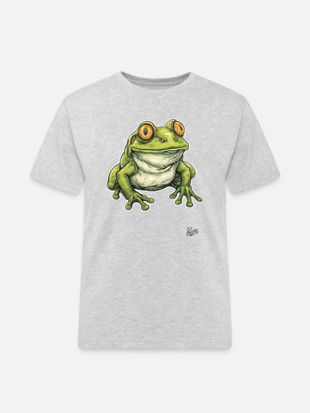 Sød fed buttet frø - Herre Workwear T-Shirt - grå meleret