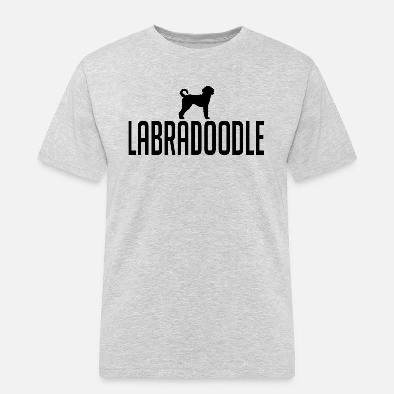 Labradoodle Hunderasse Hunde Wilsigns - Männer Workwear T-Shirt - Grau meliert
