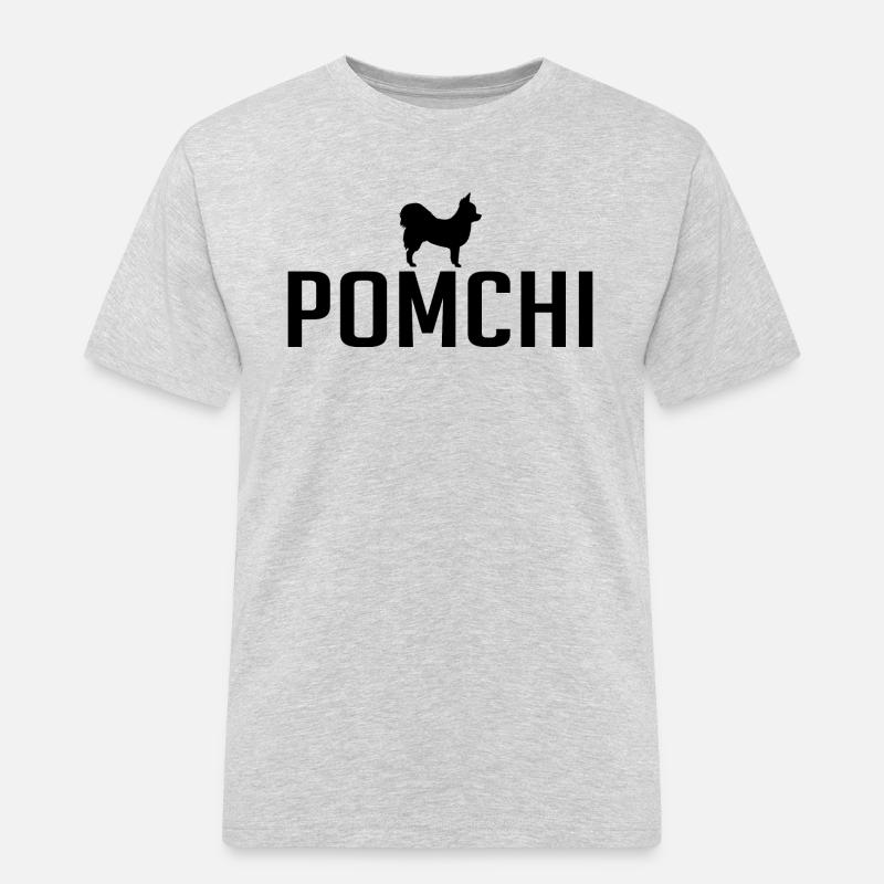 Pomchi Hunderasse Hunde Wilsigns - Männer Workwear T-Shirt - Grau meliert