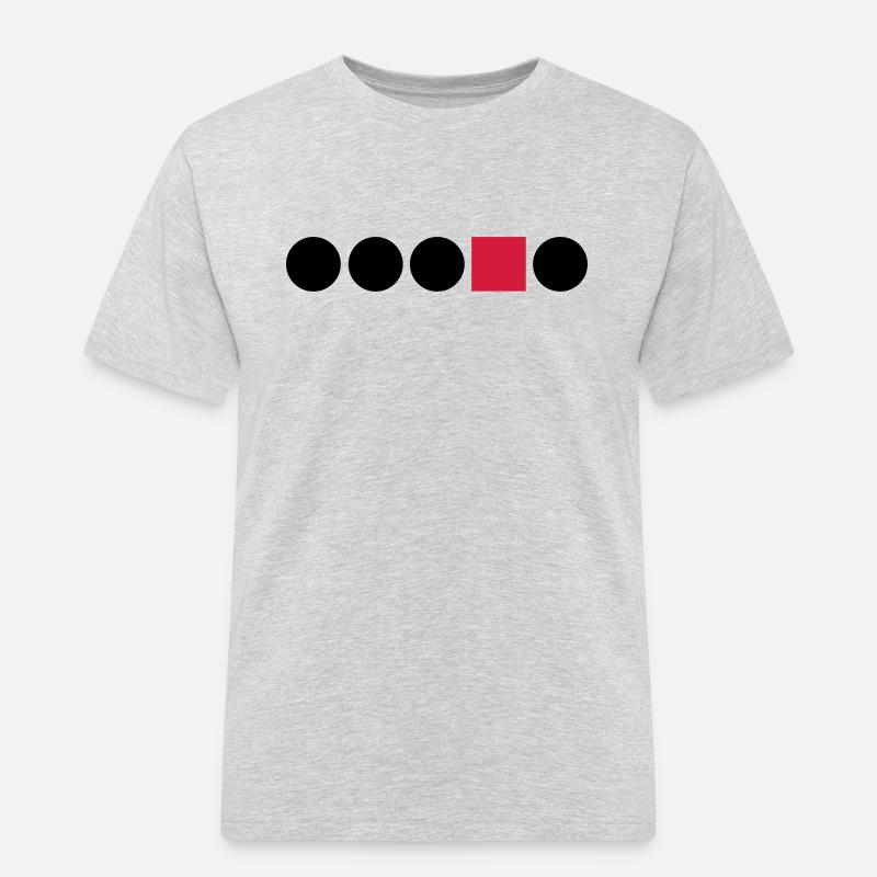 Circle Square Rectangle shape Anders edges Differe - Men's Workwear T-Shirt - heather grey