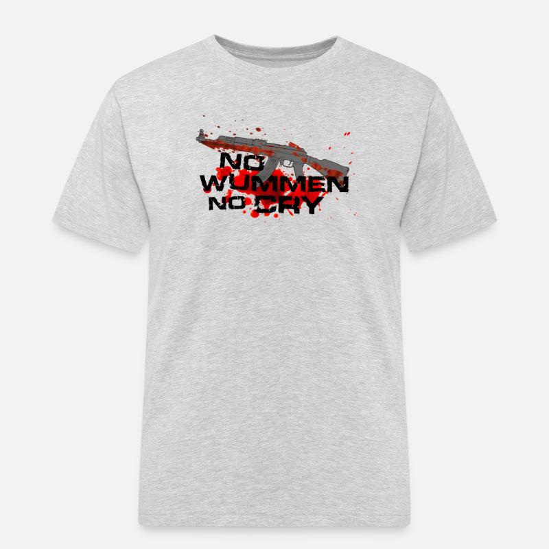 wummen - Männer Workwear T-Shirt - Grau meliert