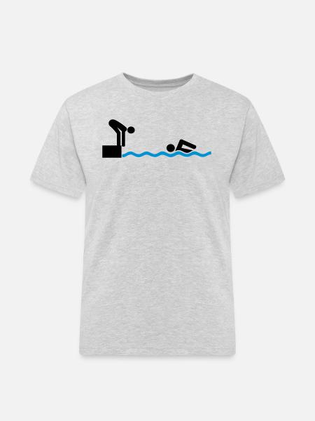 schwimmen Staffel - Men's Workwear T-Shirt - heather grey