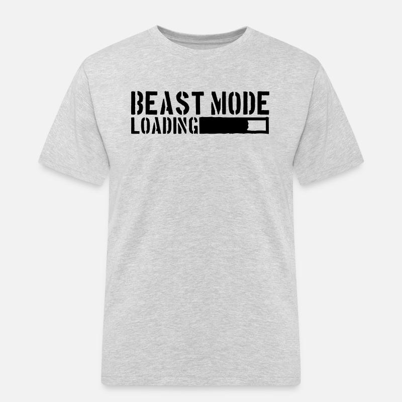 Beast Mode Loading Power - Männer Workwear T-Shirt - Grau meliert