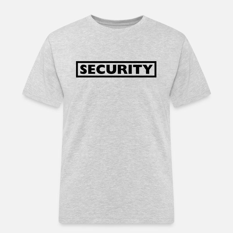 Security Design - Männer Workwear T-Shirt - Grau meliert