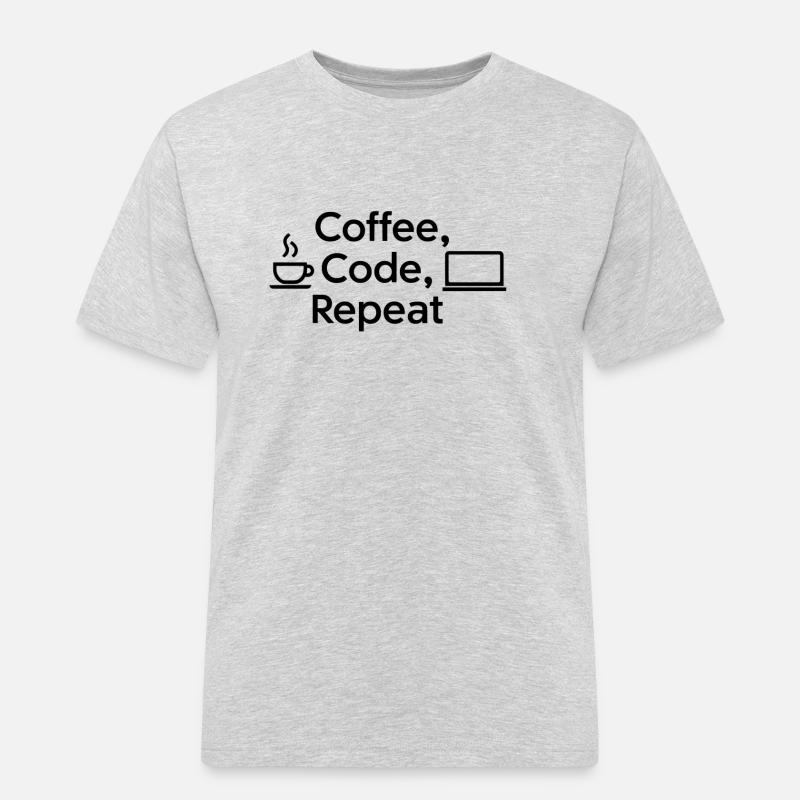 Coffee & Code: Daily Routine - Men's Workwear T-Shirt - heather grey