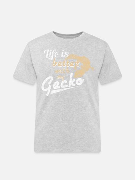 gecko - Men's Workwear T-Shirt - heather grey