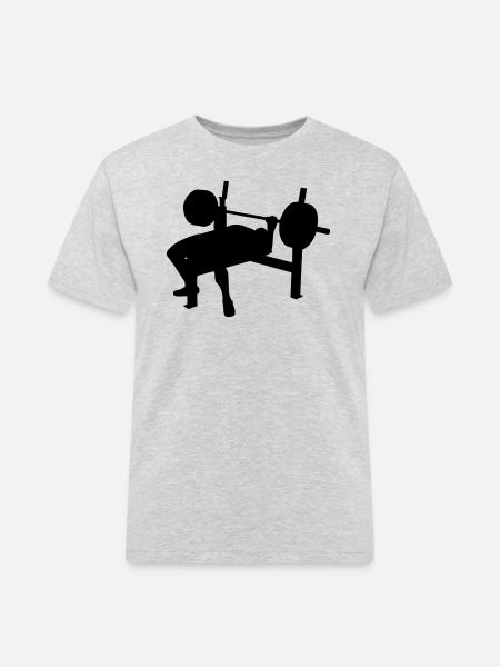 Benchpress - Männer Workwear T-Shirt - Grau meliert