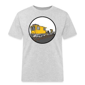 GAF Gleisarbeitsfahrzeug Gleisbauer - Männer Workwear T-Shirt - Grau meliert - Vorne - AI Model Male 185 dark (185cm)