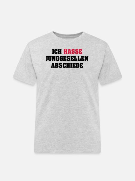 Ich hasse Junggesellenabschiede - Männer Workwear T-Shirt - Grau meliert