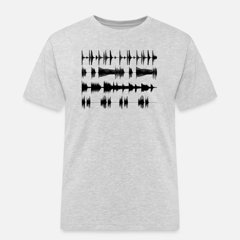 Black waveforms - Men's Workwear T-Shirt - heather grey