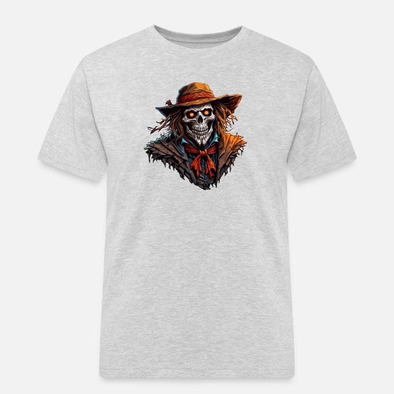 Vogelscheuche / Erntehelfer / Maisfeld / Feld - Männer Workwear T-Shirt - Grau meliert