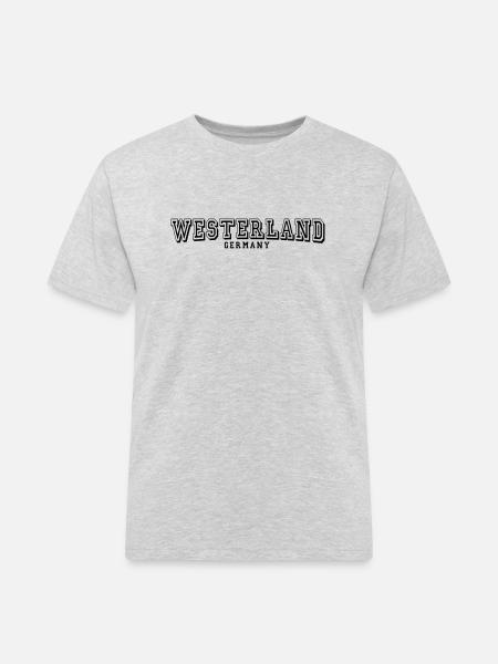 Westerland - Männer Workwear T-Shirt - Grau meliert