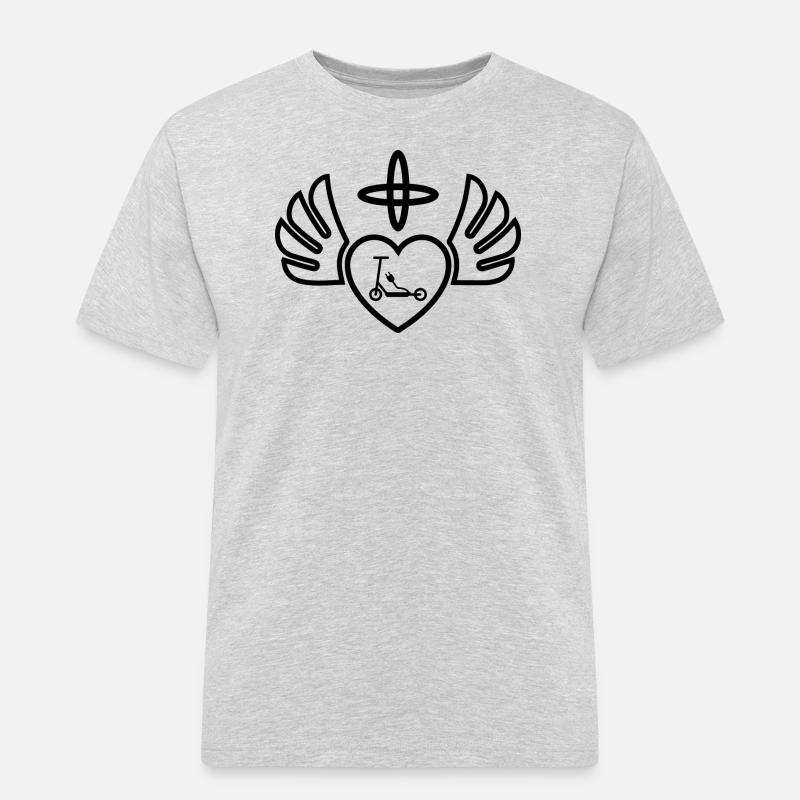 E-Scooter E-Roller Scooter - Männer Workwear T-Shirt - Grau meliert