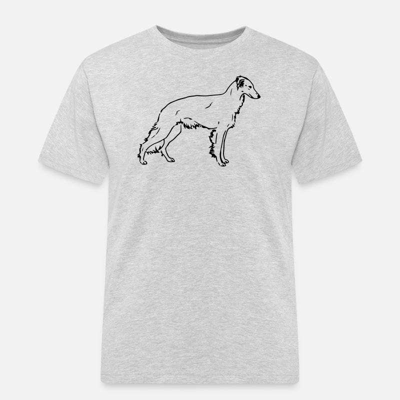 Silken Windsprite Standbild - Männer Workwear T-Shirt - Grau meliert