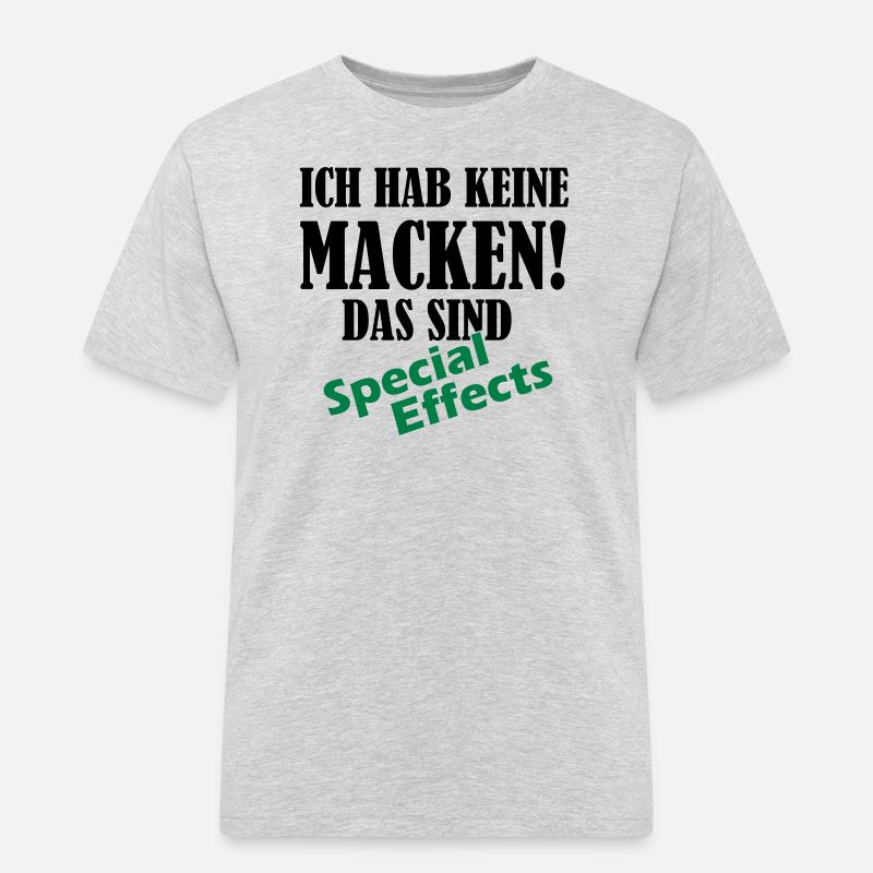keine_macken_02 - Männer Workwear T-Shirt - Grau meliert