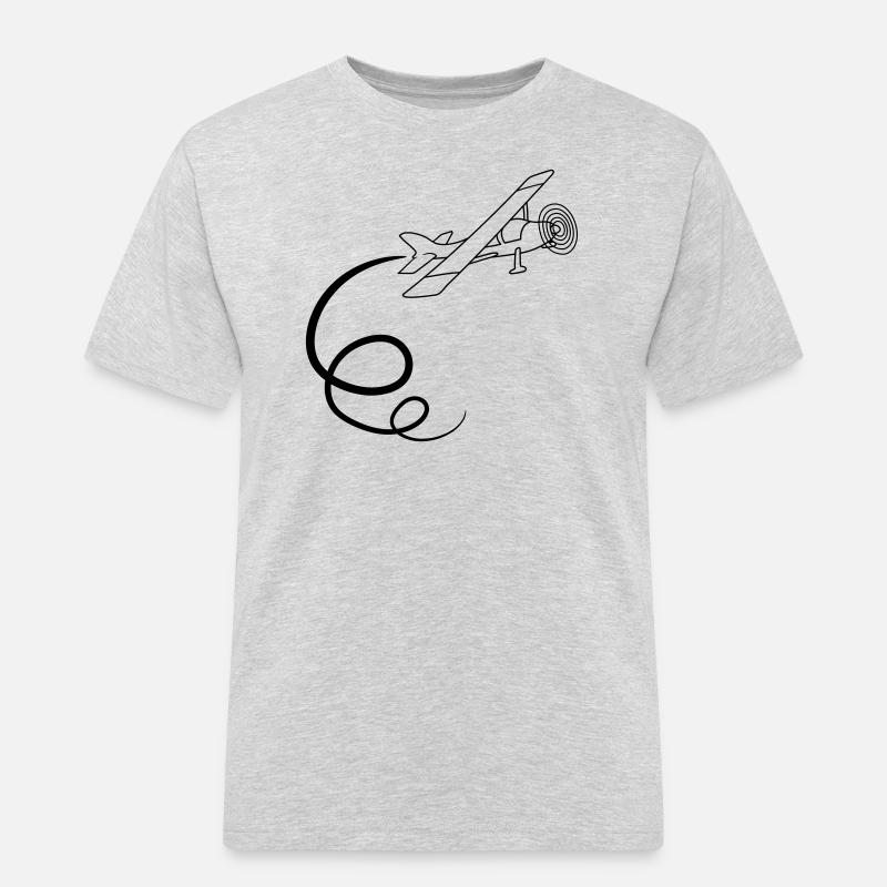 looping kunstflug kunstflieger propeller kleinflug - Männer Workwear T-Shirt - Grau meliert
